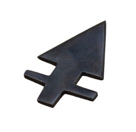 This large and weighty arrowhead is crafted from high carbon steel and given a deeply blued and darkened finish.
This is a handcrafted item and the diameter of the open socket can vary – we highly recommend that you purchase these arrowheads first and then measure each one individually before determining what size of shaft you will need to fit them.