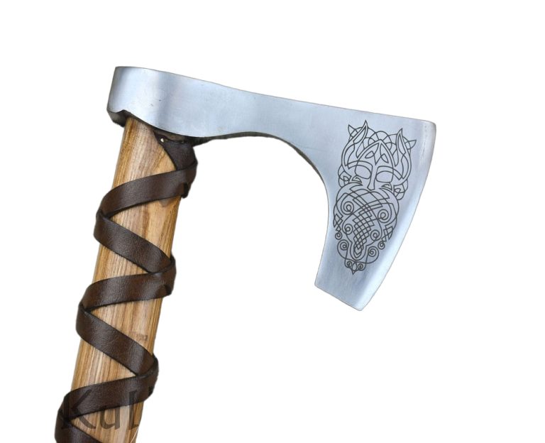 Viking Type C Axe with Etched Norse Design