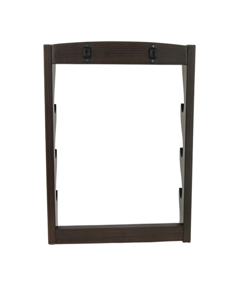 Three Tier Wall Mount Sword Display - Dark Walnut