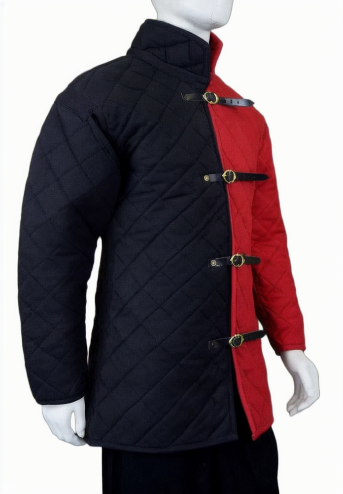 Front-Buckled Gambeson - Red and Black Duo Tone