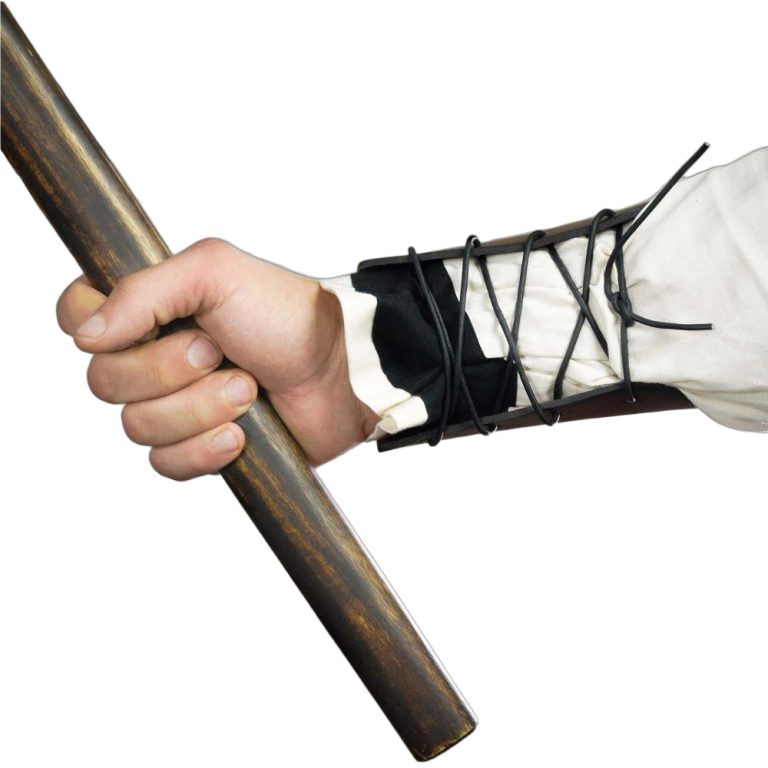 Celtic Spiral Leather Bracer Set - Red