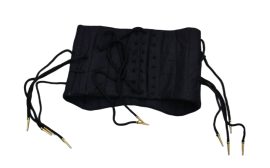 This Arming Girdle is an essential component to a comprehensive armored harness. It is purpose designed to suspend chainmail leggings or padded leg chausses (or even upper leg plate armor) by providing a waistline anchoring point to keep the armor upright during extended movement and combat. The wide design of the arming girdle aids greatly in distributing the weight of the leg armor onto and throughout the hips and waist to minimize fatigue and keep weight from being transferred to the back and shoulders. Its thin profile will fit neatly beneath your outer layers of armor and intentionally lacks buckles or other hardware that could snag on your armor.
This arming girdle is crafted from robust, padded material and has a shell of durable canvas cloth; inside its segmented and quilted construction is padding comprised of 85% cotton fiber and 15% miscellaneous fiber. Included are lacing cords crowned with pointed brass aiglets which can be used to lace your armor into position.
Before the advent of the mid-15th century arming doublet which featured integrated attachment points for leg armor an arming girdle or lendener was probably used to suspend medieval mail chausses and transitional plate armor components. Several sources give evidence to the existence of these girdles and point toward their construction as being typically of quilted fabric design. Such a girdle would be needed to keep the considerable weight of mail leg armor upright and to properly distribute its weight on the hips and waist. It is highly likely that these arming girdles continued to co-exist with arming doublets even after the introduction of the doublet.
SIZING INFO

Small
Overall Length: 33″  / Width: 9″
Can be laced and adjusted to fit a waist circumference of 30″ to 34″


Medium
Overall Length: 35″  / Width: 9″
Can be laced and adjusted to fit a waist circumference of 33″ to “38”


Large
Overall Length: 38″  / Width: 9″
Can be laced and adjusted to fit a waist circumference of 36″ to 42″


X-Large
Overall Length: 41″  / Width: 9″
Can be laced and adjusted to fit a waist circumference of 40″ to 46″
