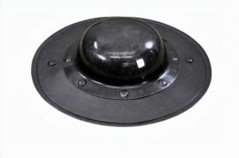 The Windlass Battlecry Soldiers Buckler is crafted from 1065 high carbon steel that has been tempered to a 50-52 overall hardness. The main disc-like body of the shield is 20 gauge in thickness. The buckler has been treated with the Battlecry Line antiqued bluing – a finish that gives it a battle-worn appearance and a degree of rust-resistance. The buckler has both riveted and screwed construction. The grip crossbar is fitted with riveted halves of wood for an improved grip.
Easily portable and surprisingly good at deflecting oncoming attacks, the buckler was a favorite piece of equipment for medieval bowmen and crossbowmen, as well as duelists, and travelers concerned with personal defense. A small size insured affordability, as well as being small enough that it could be hung from the belt – ideal for missile-armed troops who would appreciate such a defensive measure should the opponent close the distance. It was also a fitting accoutrement to polearm soldiery, who could drop their more cumbersome weapon for a shorter sidearm and a buckler should their weapon be broken or the battle-line descend in a close-in melee that would disadvantage weapons of too great a length.
For skilled fighters, the buckler was not merely for defense, but could be made into a deceptive weapon itself. A bash to the face could daze a surprised foe and a punch-like strike made with the rim could easily fracture a jaw.