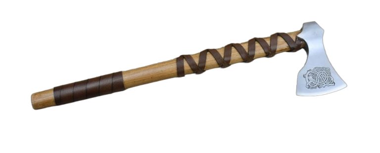 Viking Type E Axe with Etched Norse Design