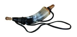 Wooden Stoppered Powder Horn