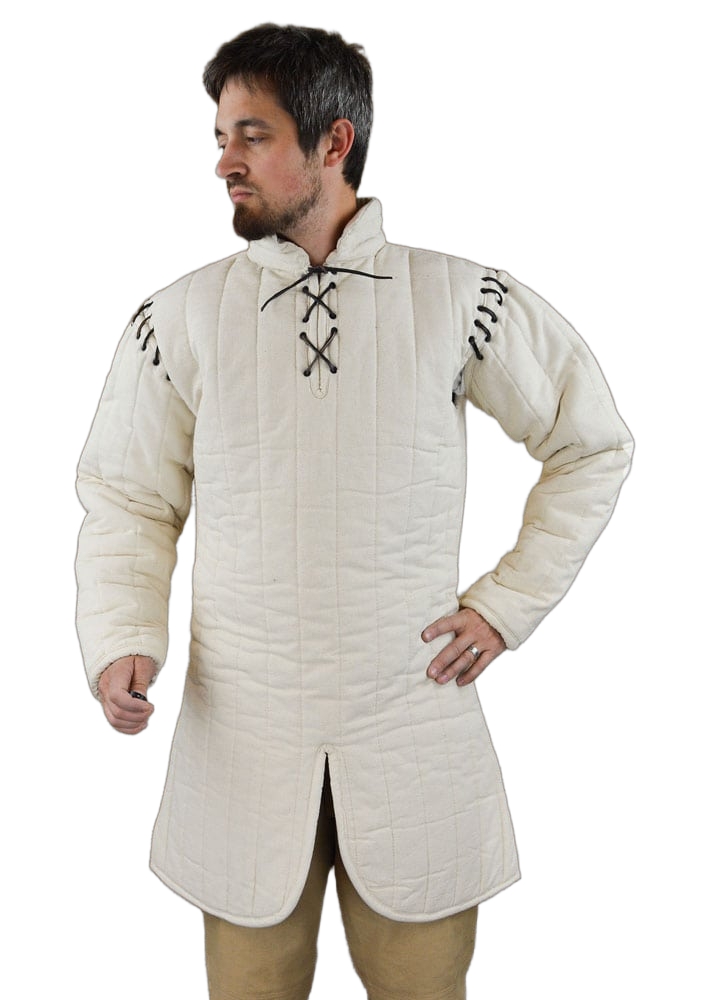 Gambeson with Removable Laced Arms - Natural