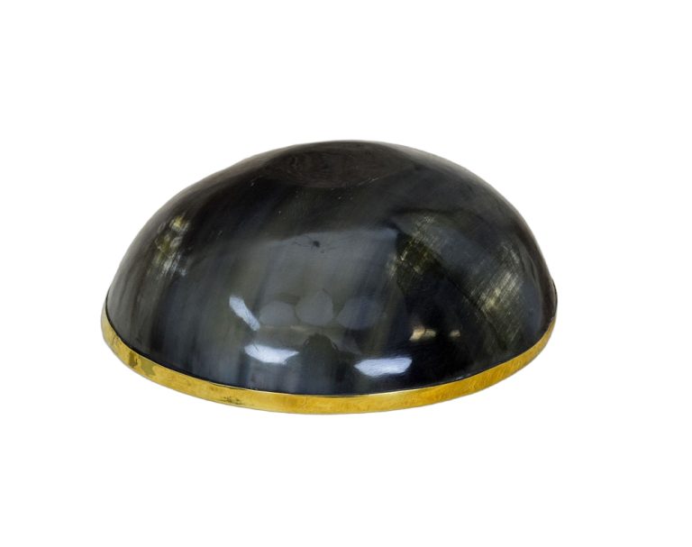Horn Bowl with Brass Trim