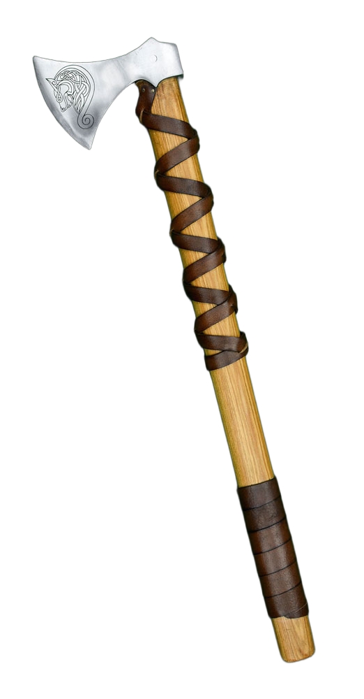 Viking Type G Axe with Etched Norse Design