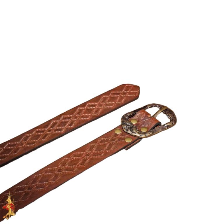 Handcrafted Brown Leather Ranger Belt