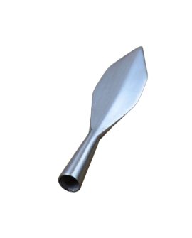 This socketed teardrop arrowhead is crafted from high carbon steel and is unsharpened.
This is a handcrafted item and the diameter of the open socket can vary – we highly recommend that you purchase these arrowheads first and then measure each one individually before determining what size of shaft you will need to fit them.