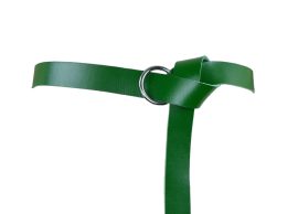 This Medieval Ring Belt is constructed from robust 8-9 oz leather; the belt strap is knotted through the steel ring for wear and will fit a wide variety of sizes.