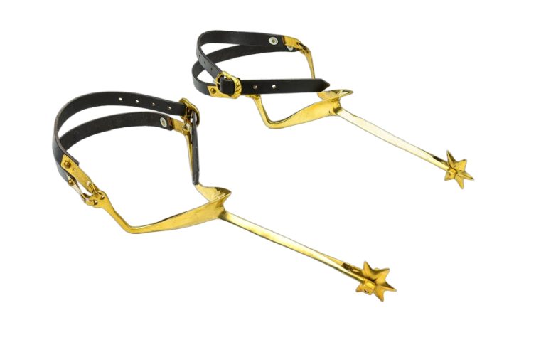 Gothic Knight's Long Spurs - Brass