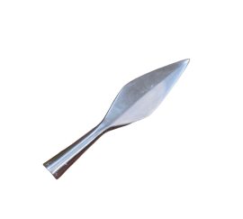 This socketed arrowhead is crafted from high carbon steel and is unsharpened.
This is a handcrafted item and the diameter of the open socket can vary – we highly recommend that you purchase these arrowheads first and then measure each one individually before determining what size of shaft you will need to fit them.