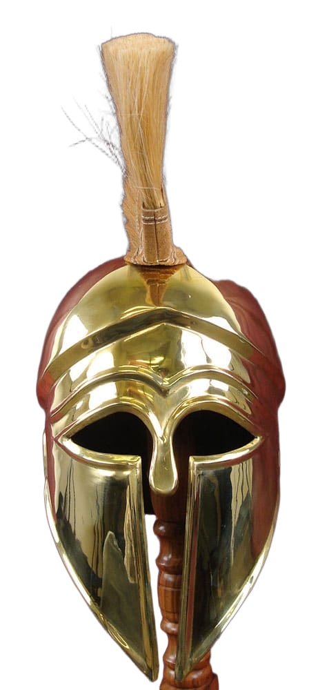 Italic Corinthian Helmet (Brass) with Plume
