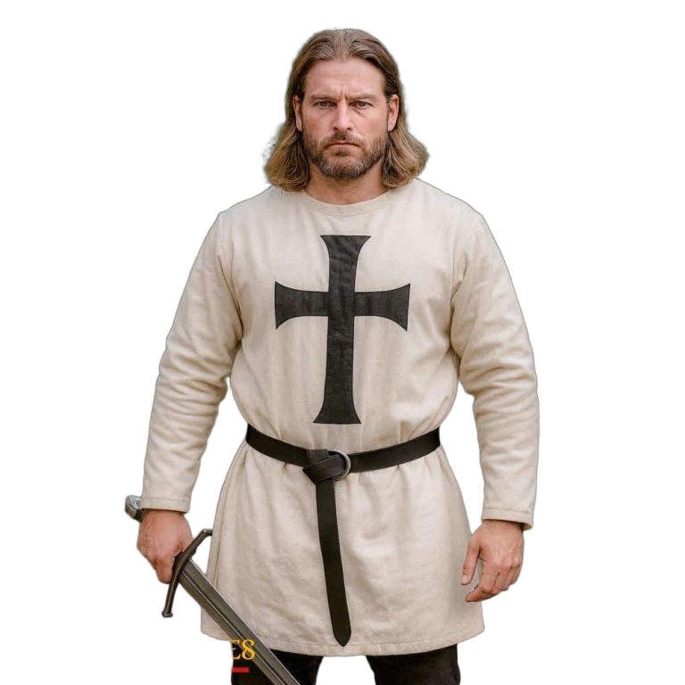 Medieval Leather Ring Belt with Steel Buckle - Black