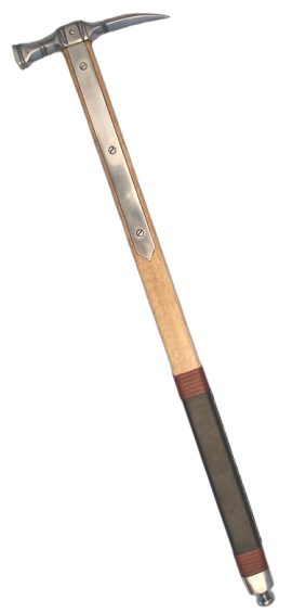 With the increasing sturdiness of plate armor, the sword became less and less effective against a fully armored knight. Hammers, axes and maces soon became the weapon of choice for hand-to-hand combat of the mounted knight. The war hammer quickly evolved and became one of the premier weapons. Generally it was lighter and faster than the mace and this example is no exception.
The English Warhammer is based on an original dating from about 1530 and features a carbon steel head secured to a hardwood shaft with a leather wrapped grip and a steel end cap.