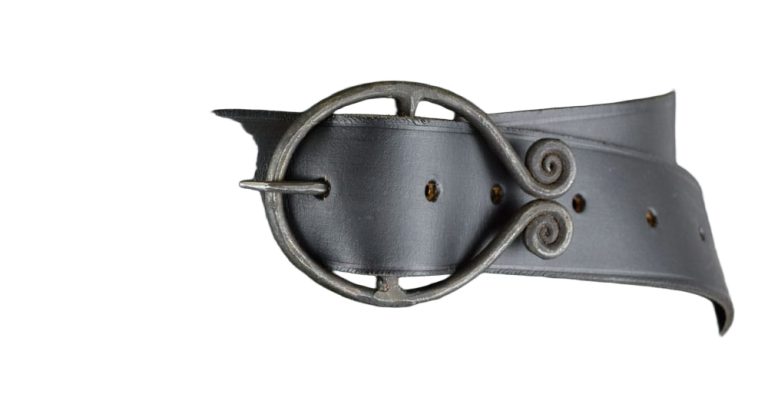 Dark Age / Medieval Belt with Hand Forged Iron Belt Buckle