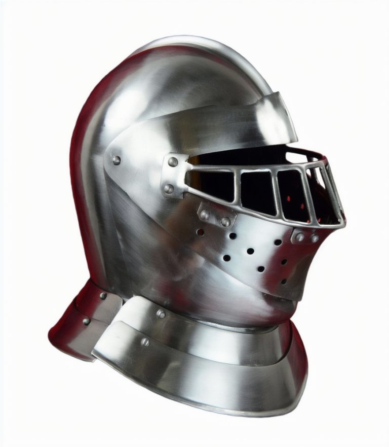 English Tourney Close Helm - 14 Gauge