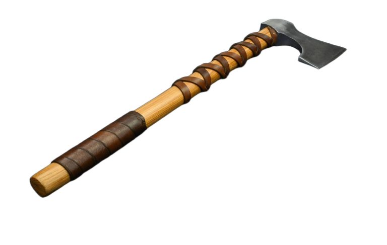 Viking Type D Axe with Etched Norse Design
