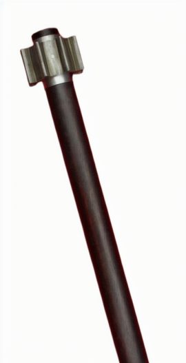 This replica of a WW1 Trench Mace has a solid steel head which is stoutly affixed to a haft of stained Hickory hardwood with the aid of an inner steel shim and a pair of reinforcing steel pins; this replica is based on a historical original. Though WW1 is the conflict where many of the tools of modern warfare made a full-scale debut, some comparatively brutish and primitive tools of war were still in widespread use with the most notable being the trench mace or trench club. These weapons were largely improvised and were used for very close-quarters fighting encountered in wild scrum in the moon-less night of a trench raid. For many of these trench clearing clubs, their ancestry to the brutish maces and clubs of the medieval period is immediately apparent.
