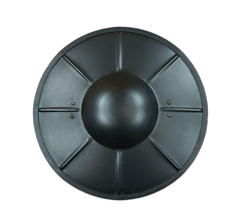 Blackened Steel Fluted Buckler - 16 Gauge