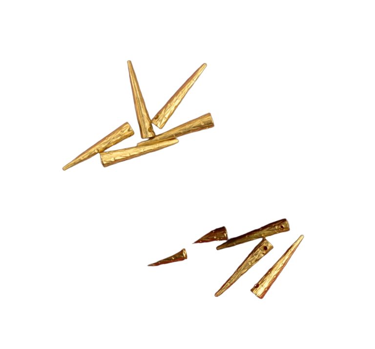 Embellished Brass Aiglets  Set of 10