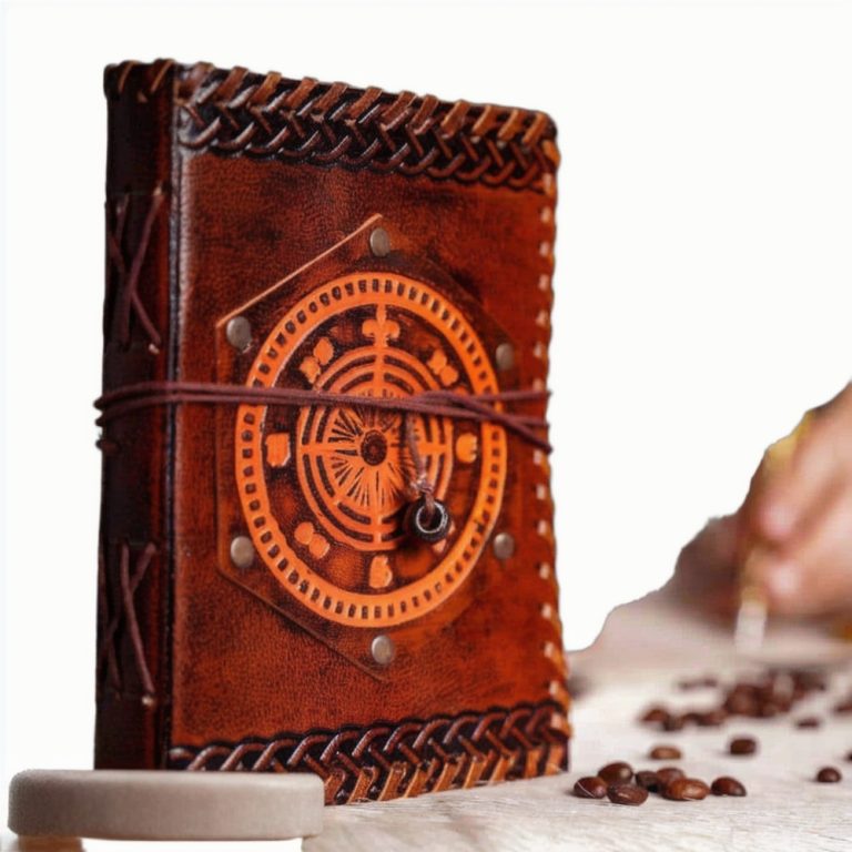 Leather Pirate Compass Journal with Cord