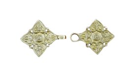 Brass Viking Cloak Clasp Brooch