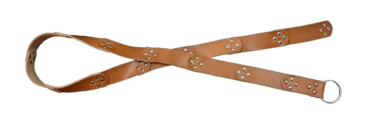 Leather Segmented Medieval Ring Belt - Brown