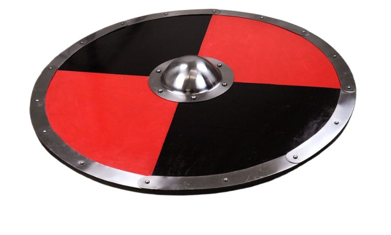 Large Painted Dark Ages Viking Shield