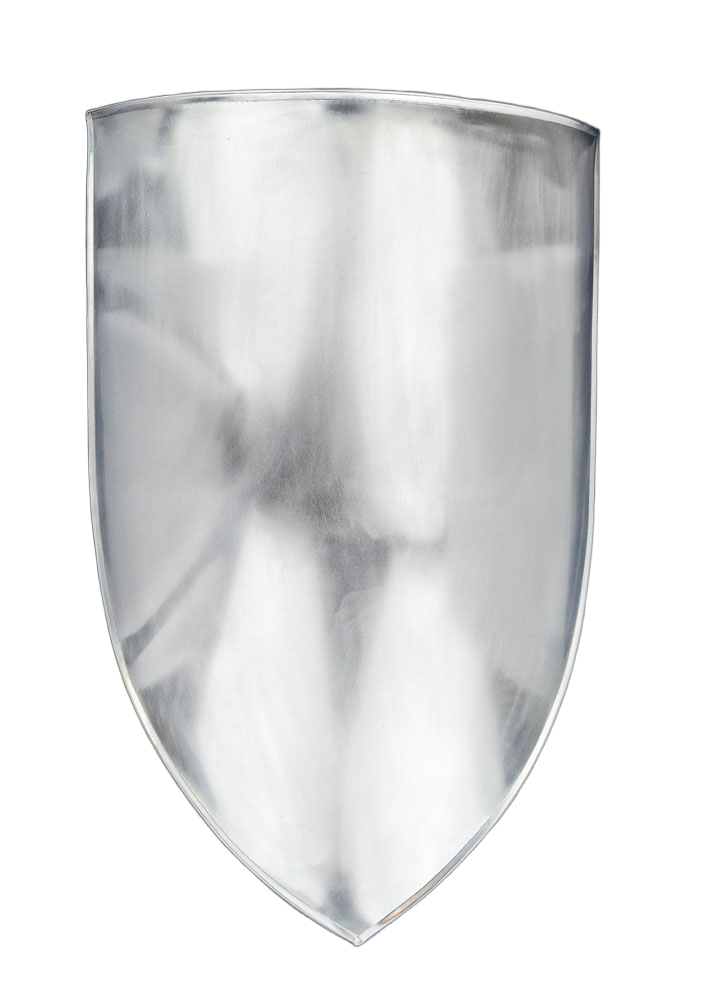 Medieval Steel Heater Shield with Center Grip - Blank - 18 Gauge Steel