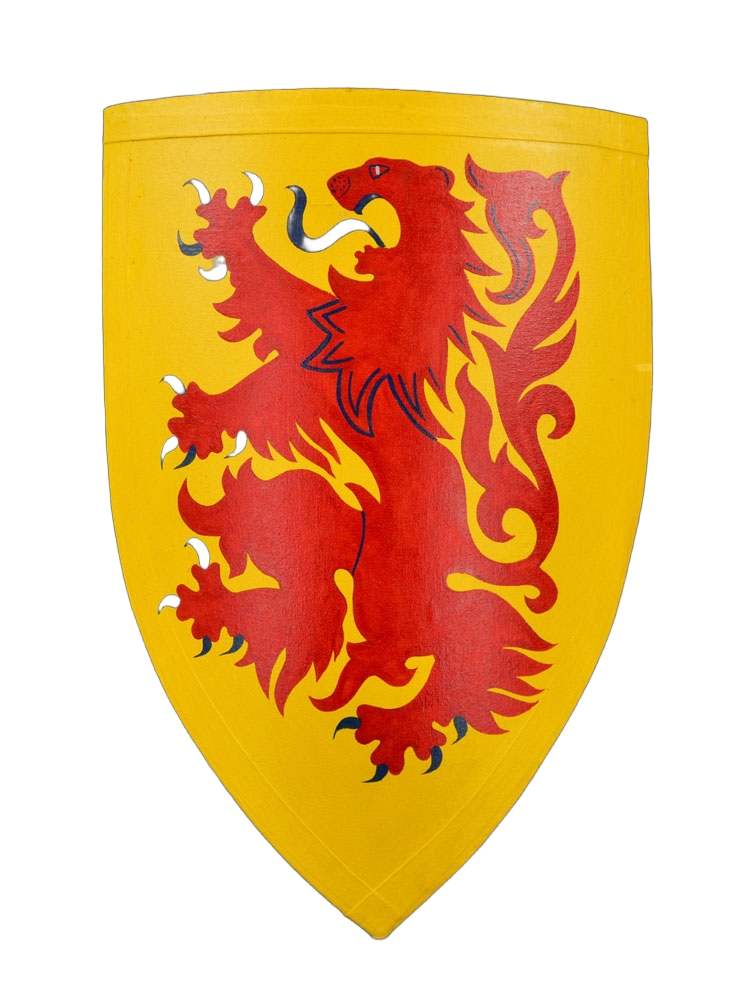 Wooden Crusader Lion Shield