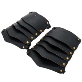 



Material: Genuine ethically-sourced leather
Reinforcement: Solid brass rivets for durability & style
Straps: Adjustable leather straps for a secure fit
Size: Each pauldron approx. 26 cm (10.2 in)
Weight: Lightweight yet resilient – built for long wear
Use: Perfect for LARP, stage combat, medieval fairs
Unleash your inner Norse warrior with these Viking-inspired leather pauldrons, designed to balance rugged utility with bold theatrical presence. Forged from real leather and reinforced with solid brass rivets, they embody the spirit of warrior gear while offering the comfort and flexibility needed for hours of wear.
Each Viking leather pauldron measures 26 cm (10.2 in), giving strong shoulder coverage without restricting movement. With adjustable leather straps, they fit securely across the shoulders, whether worn over chainmail, padded gambesons, or costume attire.
These Viking leather pauldrons elevate any medieval or fantasy ensemble with their battle-ready aesthetic—a striking addition for LARP fighters, theatre actors and historical enthusiasts. Lightweight yet sturdy, they are built to last through countless campaigns, performances, and adventures.
Historical & Cultural Note: While real Vikings did not historically wear articulated leather pauldrons, this design is a fantasy re-imagining, drawing influence from later medieval European armor. The style channels the warrior ethos of the North, blending Viking ferocity with medieval craftsmanship ideal for modern performance, role-play, and storytelling.









