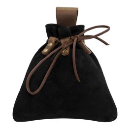 
Carry your coins, magical Runic stones, campaign gear or even modern necessities in this unique leather belt pouch made in the spirit of authenticity with a sophisticated medieval look to it. This pouch is handcrafted from supple yet sturdy suede leather, making it extremely durable and last longer than any of your leathercrafts. The simple yet efficient closure of a drawstring, attached to loops riveted to the bag, makes it easy to access. The pouch is spacious enough to carry your credit cards, ID cards, coins, hairpins, rubber bands, etc. Its total height is approx. 19.5 cm and a width of approx. 20 cm (when flattened).
