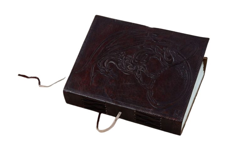 Leather-Bound Celtic Mythic Dragon Journal