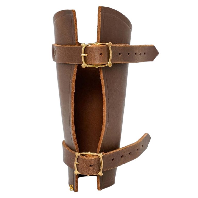 Medieval Archers Leather Bracer for Left Arm - Single Bracer - Brown