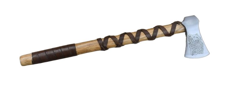 Viking Type K Axe with Etched Norse Wolf Design