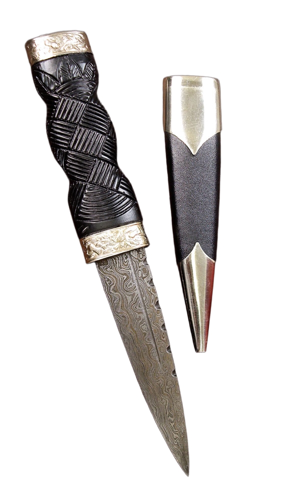 Damascus Steel Sgian Dubh Knife