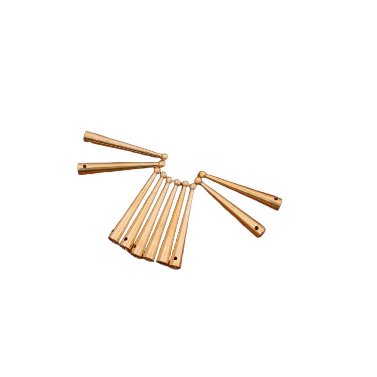 Brass Aiglets with Rounded Tips