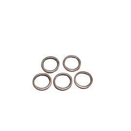 This set of five rings are crafted from durable, antique-finished brass and they are ready to be used to complete or embellish your own projects and handicrafts. Set of 5.