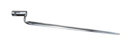 This Replica Charleville Musket Bayonet is crafted from high carbon steel. Included is a sheath of thick leather with brass fittings.
Please Note: This bayonet may not fit your individual firearm.