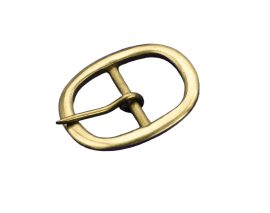 This brass buckle can be used as a waist belt buckle, but it also makes a suitable buckle for a shoulder baldric or for the straps on a larger belt pouch. It is crafted from solid brass.
Fits Belts that are Approximately 1 1/4” Wide