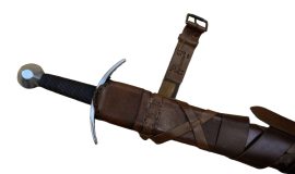 Knightly Arming Sword with Scabbard and Belt