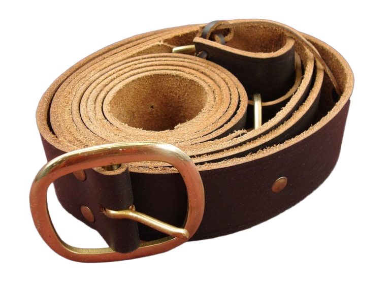 Brown Leather Double Wrap Sword Belt
