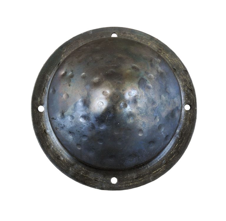 Conical Shield Boss - 16 Gauge - Hand Hammered Finish