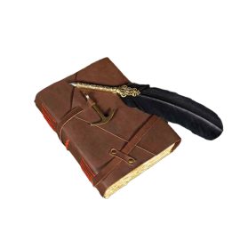 This Pirate’s Nautical Journal is an ideal place to record you seaworthy adventures, navigation notes, maps and your daily Captain’s Log entries. This premium quality journal is crafted from high quality leather and filled with handmade papers. A fine finishing touch for your ensemble or as a particularly noteworthy gift.