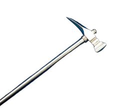 This is an all steel war hammer from Germany that was in use in the late 16th and early 17th century. The head has a strong, tough spike that balances off the wide faced hammerhead. The grip is wrapped with cord. Based on an original in the Nurenberg Museum.