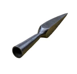 This pyramidal bodkin arrowhead with socket is forged from high carbon steel.
This is a handcrafted item and the diameter of the open socket can vary – we highly recommend that you purchase these arrowheads first and then measure each one individually before determining what size of shaft you will need to fit them.