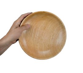 This Wooden Bowl is over an inch deep and is handcrafted from a single piece of wood and polished to a fine finish and is ready for your feast table or camp. It is readily applicable for a variety of reenactment periods or simply a fine bowl on its own. Handcrafted and of an organic material, the hue of the wood and exact dimensions of the bowl can vary.