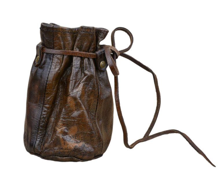 Viking Woven Leather Coin Pouch